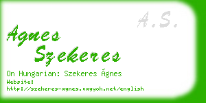 agnes szekeres business card